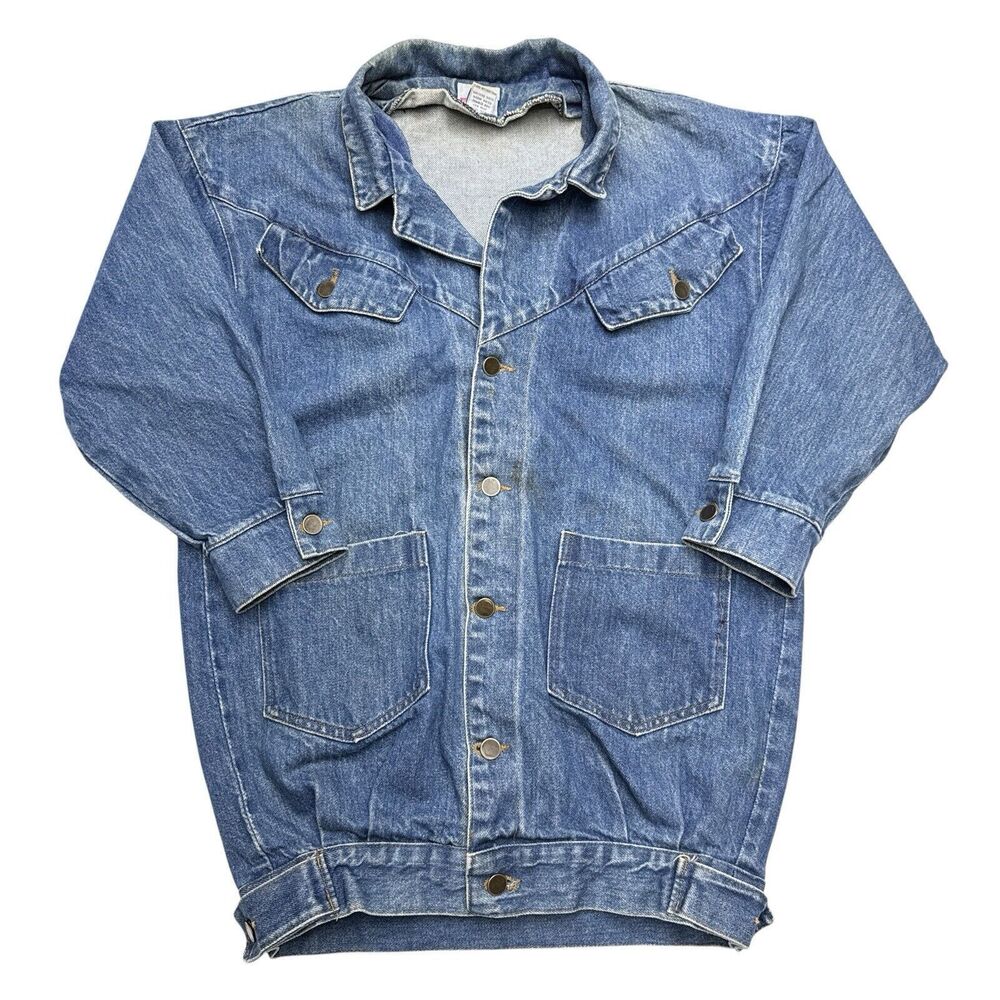 Vintage Denim Jacket Womens Size 10 Brite n Sassy Y2K‎ Retro Button Front Grunge
